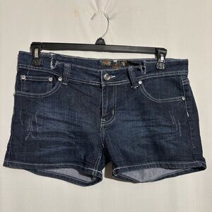 JZ Premium sz 11 Dark Blue Denim Women’s Shorts - Stylish Casual Cut Embroidered